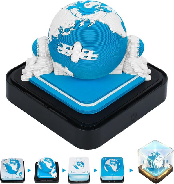 تقویم رومیزی 3D با طرح کره زمین LED