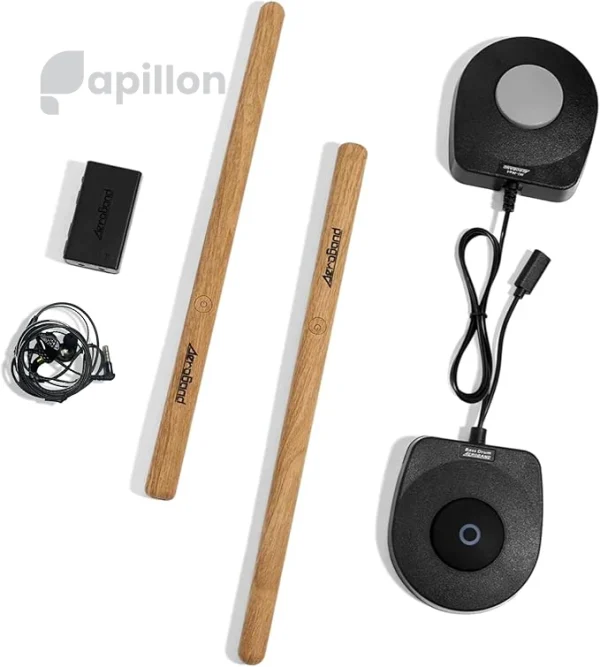 خرید درام دیجیتال ایروبند PocketDrum 2 MAX با اتصال بلوتوث، بدون نیاز به درام واقعی، مناسب تمرین بی‌سروصدا. خرید از پاپیلون مارکت با تضمین اصالت.