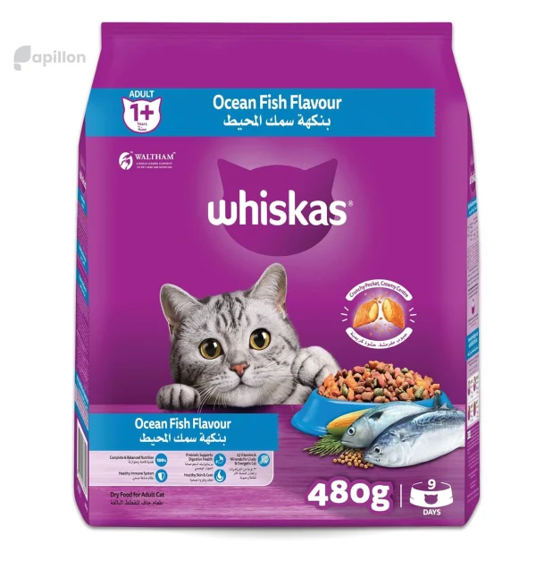 خشک گربه Whiskas با طعم ماهی اقیانوسی